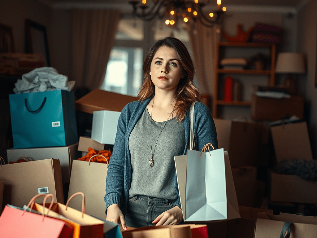 Being addicted to&nbsp;shopping